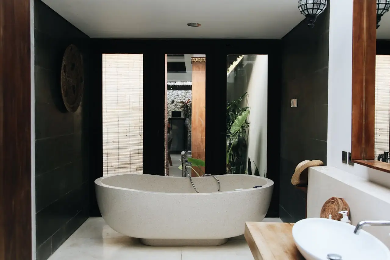 Convert Your Bathroom to Spa with Natural Materials: Stone, Wood, and Bamboo Ideas